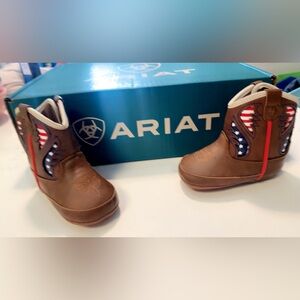 Ariat Baby Cowboy Boots Size 4 Patriotic Soft Sole NIB